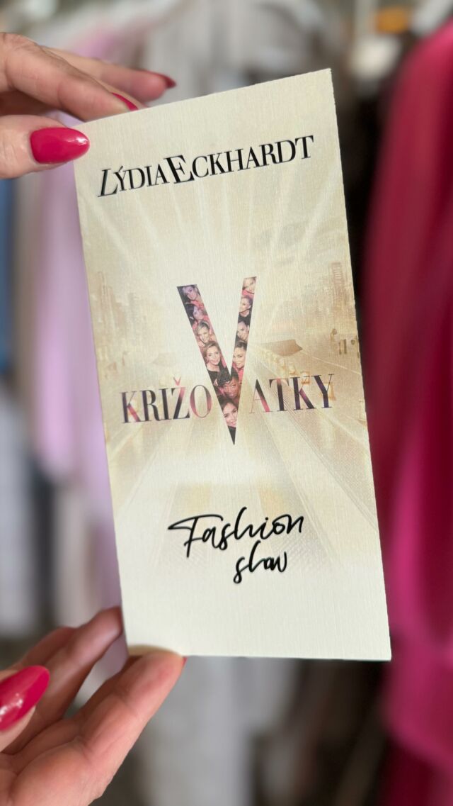 Lístky na: 
https://predpredaj.zoznam.sk/sk/listky/modna-prehliadka-s-nazvom-krizovatky-2025-05-16/

#križovatky #new #collection #comming #soon #lydiaeckhardt #lydiaeckhardt_fashion #fashionshow #newcollection #summer